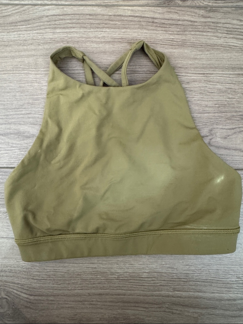 lululemon athletica Olive High-Neck Crisscross Sports Bra